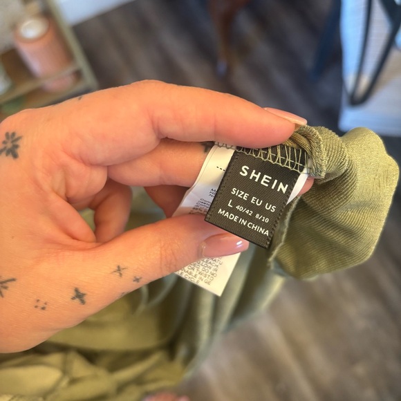 Green Ruffle Dress - Picture 2 of 4